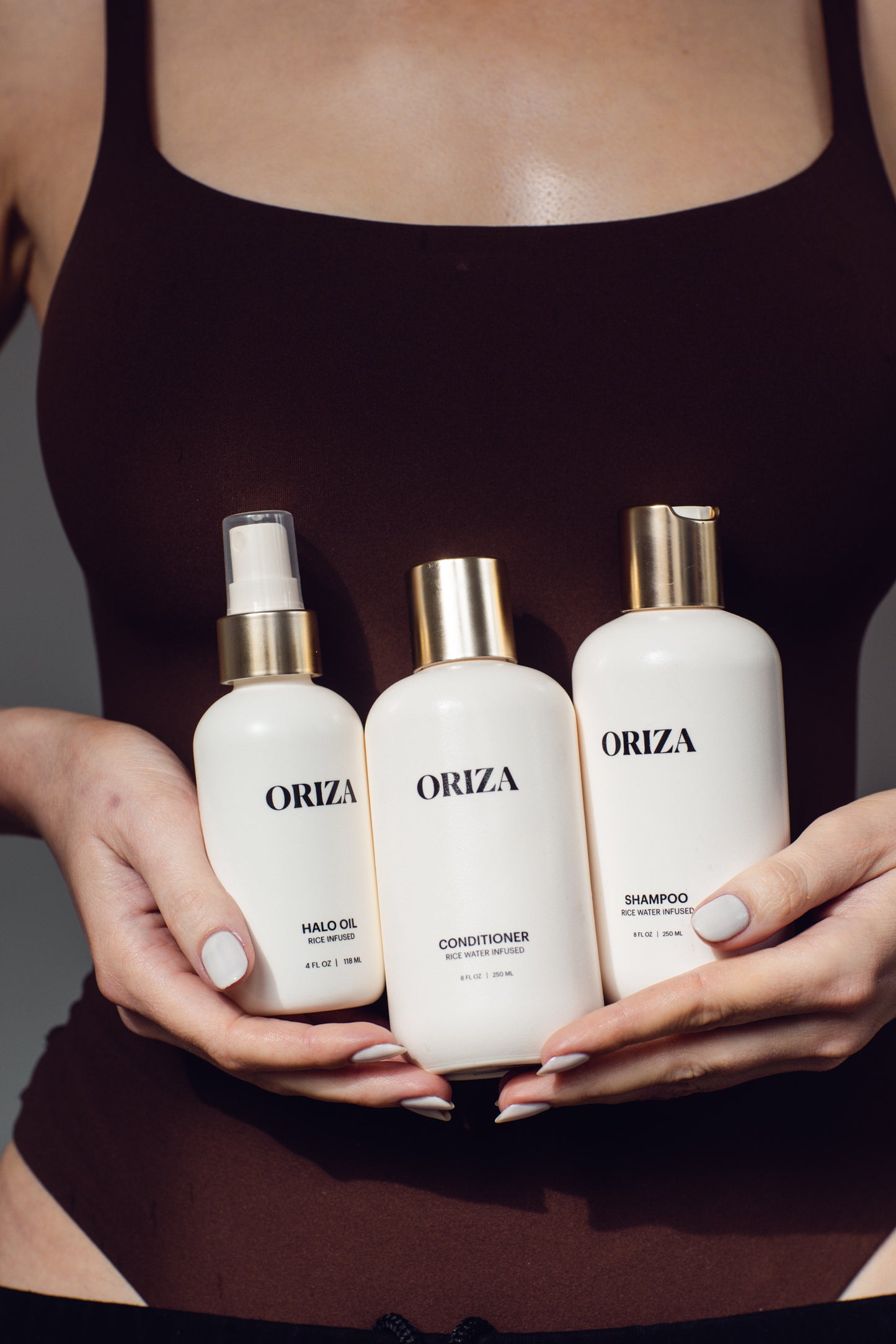 THE RITUAL SET: RICE WATER SHAMPOO, CONDITIONER & HALO HAIR OIL